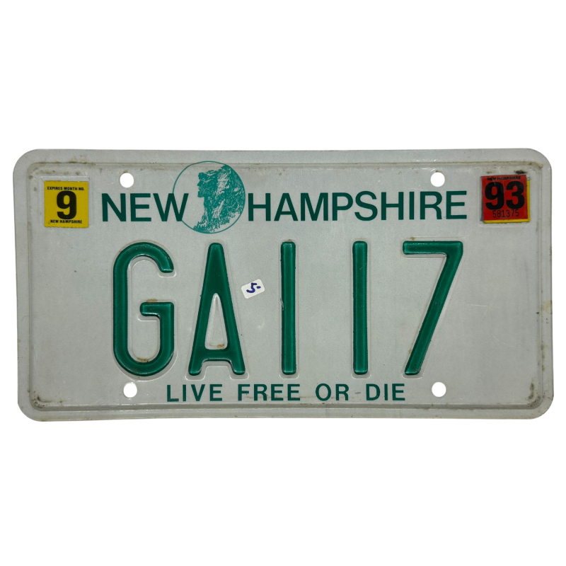 New Hampshire rendszám New Hampshire rendszám