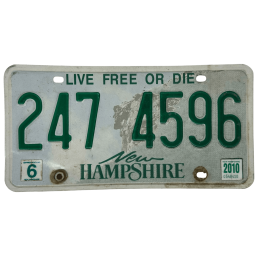 New Hampshire rendszám