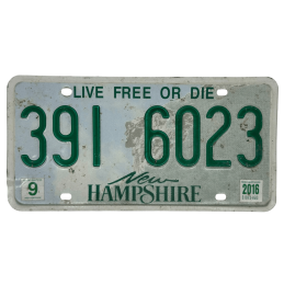 New Hampshire rendszám