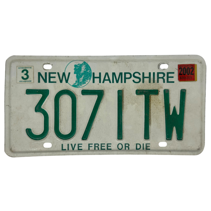 New Hampshire rendszám New Hampshire rendszám