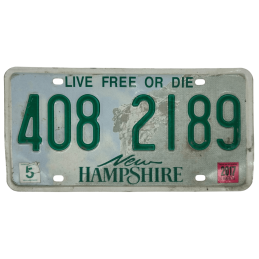 New Hampshire rendszám