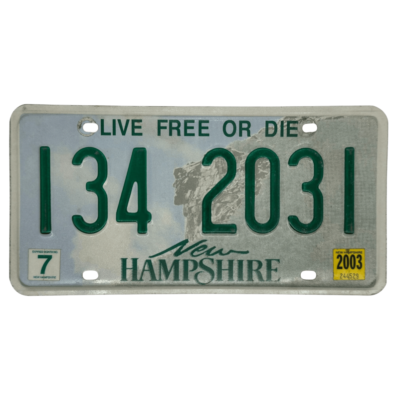 New Hampshire rendszám New Hampshire rendszám
