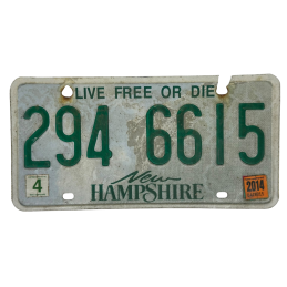 New Hampshire rendszám