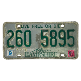 New Hampshire rendszám