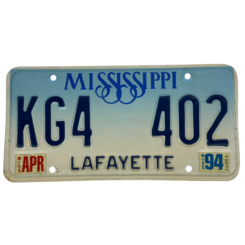 Mississippi rendszám