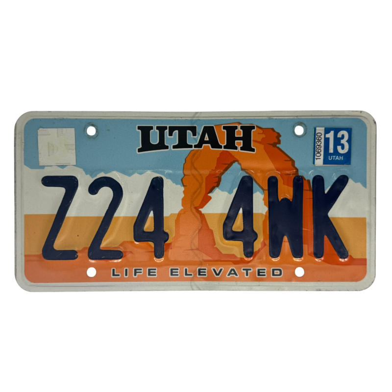 Utah rendszám Utah rendszám