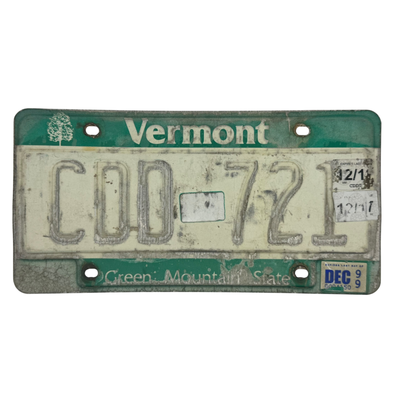 Vermont rendszám Vermont rendszám