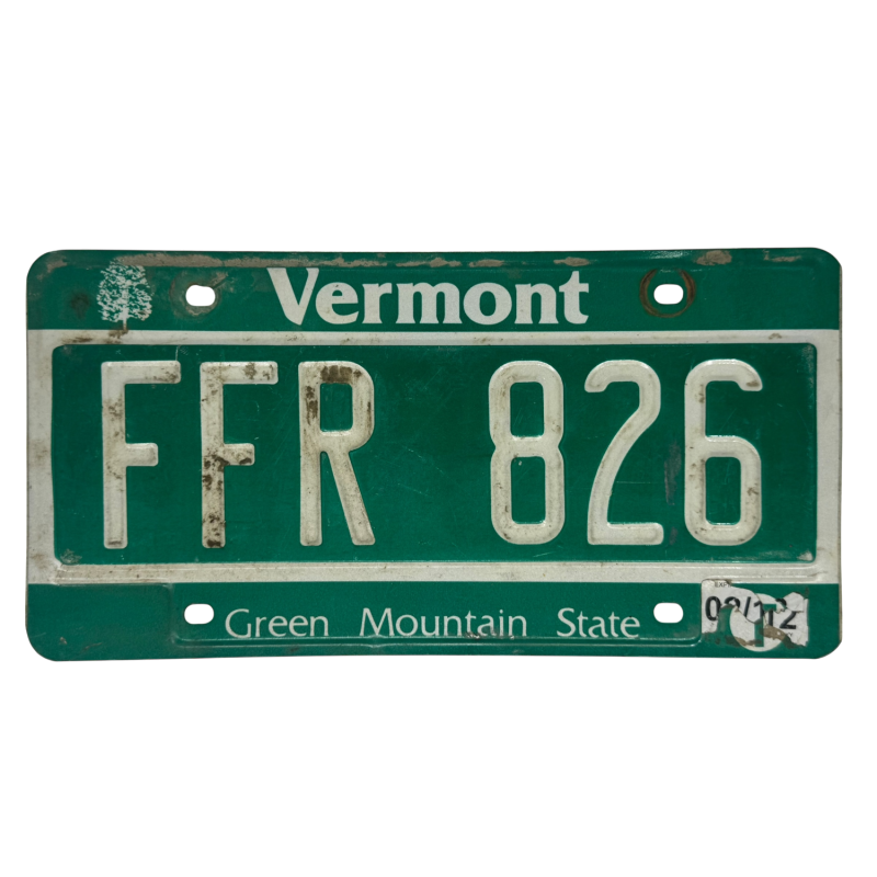 Vermont rendszám Vermont rendszám