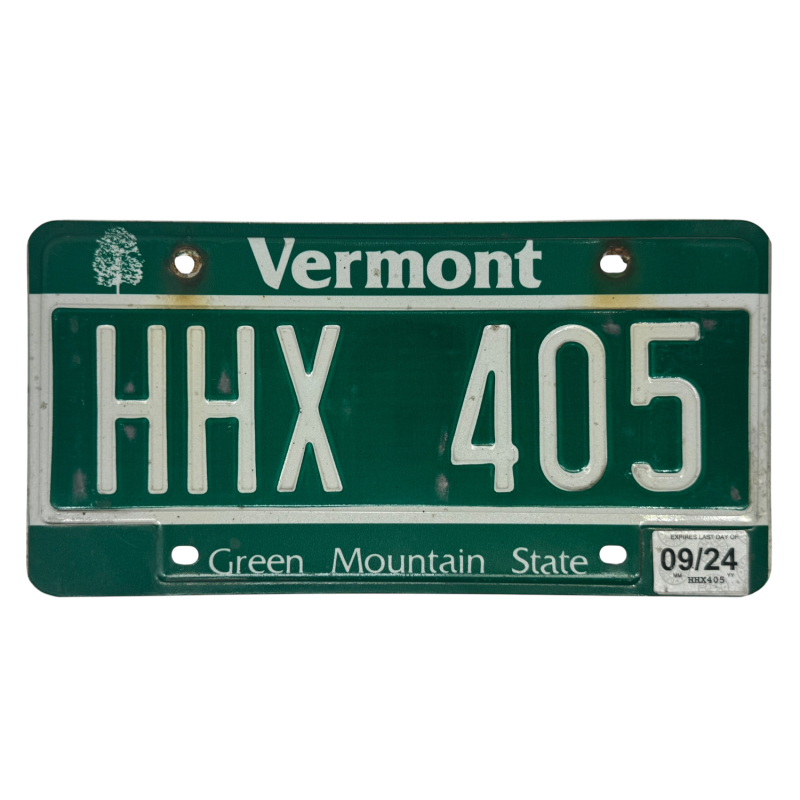 Vermont rendszám Vermont rendszám