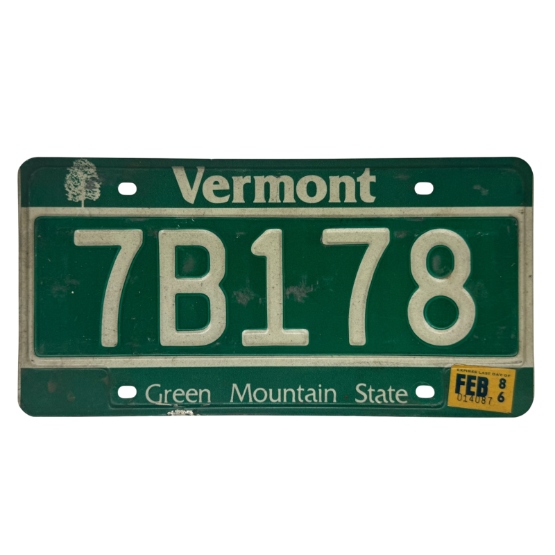 Vermont rendszám Vermont rendszám