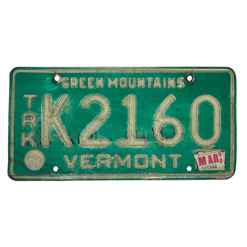 Vermont rendszám Vermont rendszám
