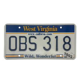 West Virginia rendszám