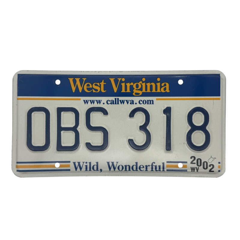 West Virginia rendszám West Virginia rendszám