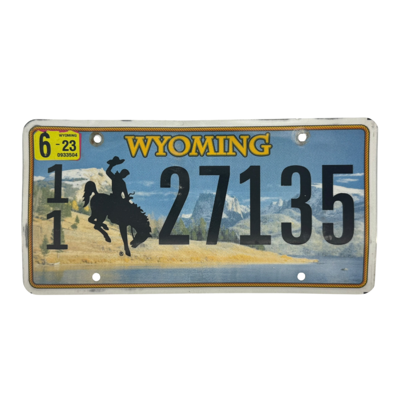 Wyoming rendszám Wyoming rendszám