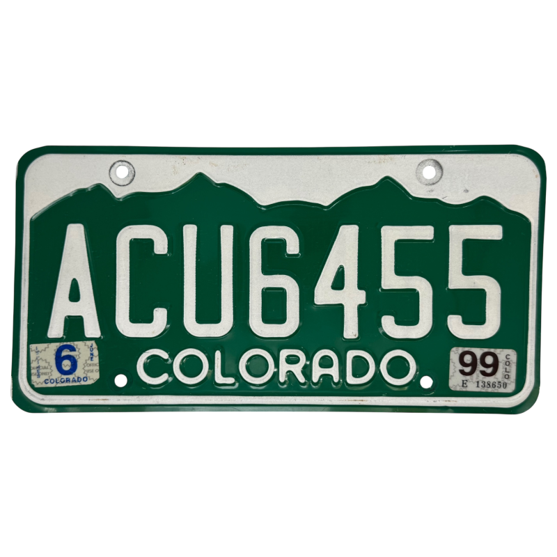 Colorado rendszám Colorado rendszám