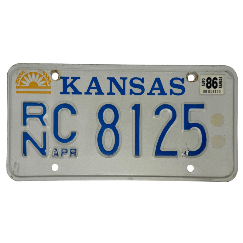 Kansas rendszám Kansas rendszám
