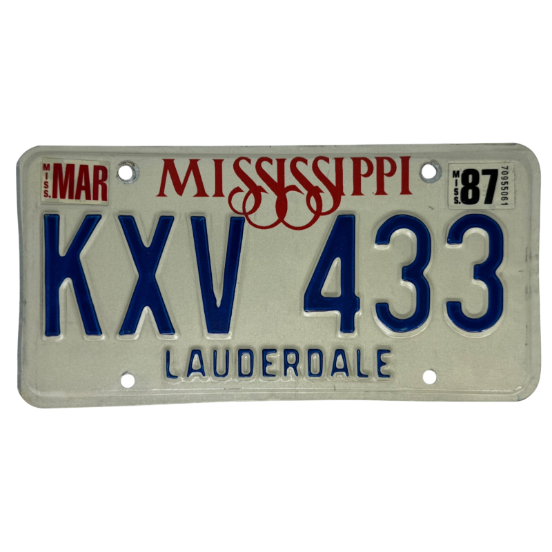 Mississippi rendszám Mississippi rendszám