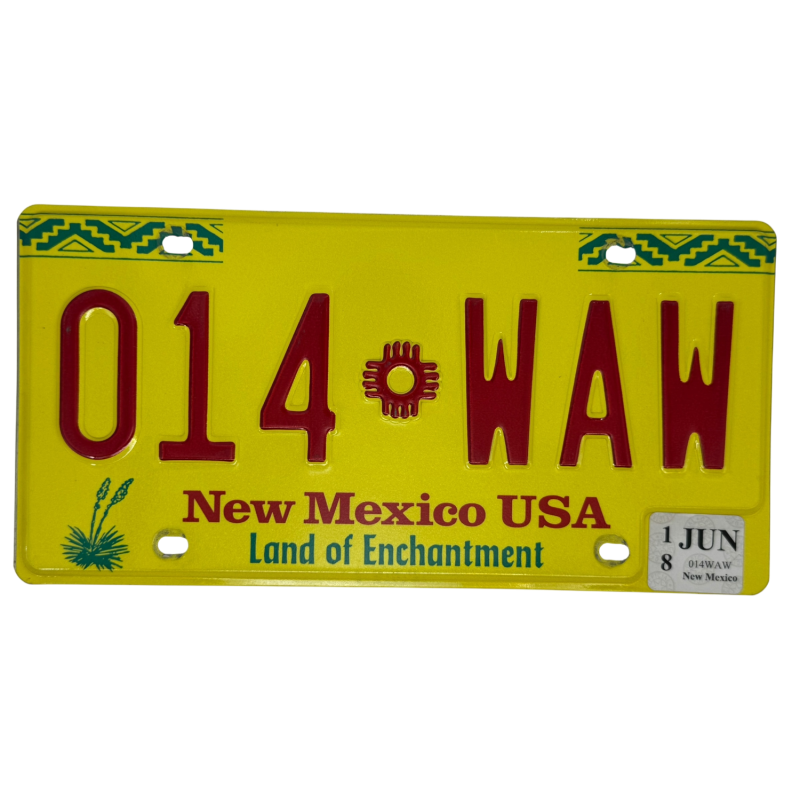 New Mexico rendszám New Mexico rendszám