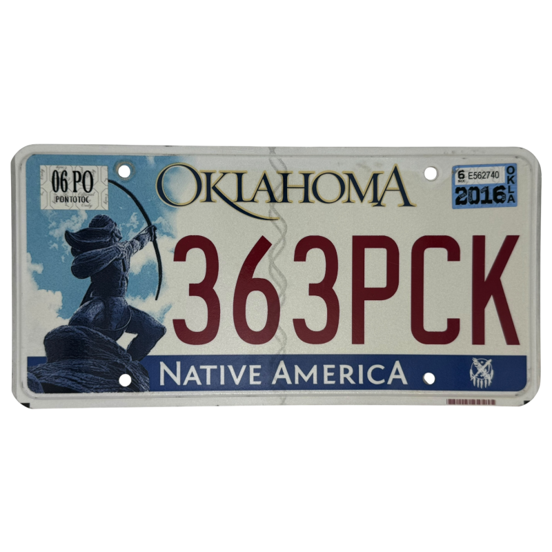 Oklahoma rendszám Oklahoma rendszám