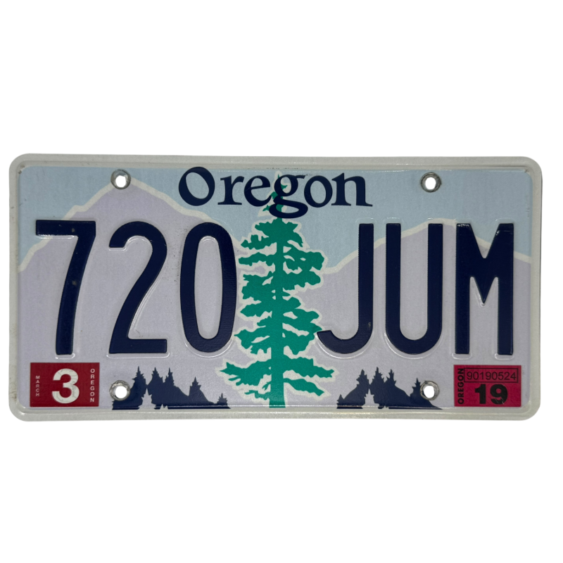 Oregon rendszám Oregon rendszám