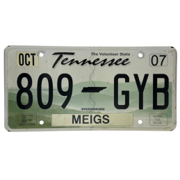 Tennessee rendszám