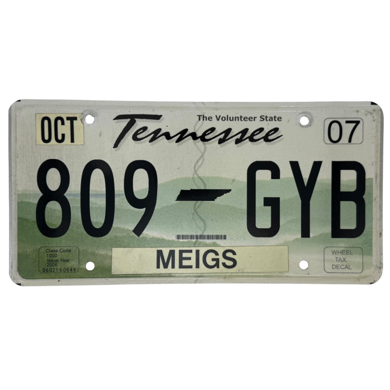 Tennessee rendszám Tennessee rendszám