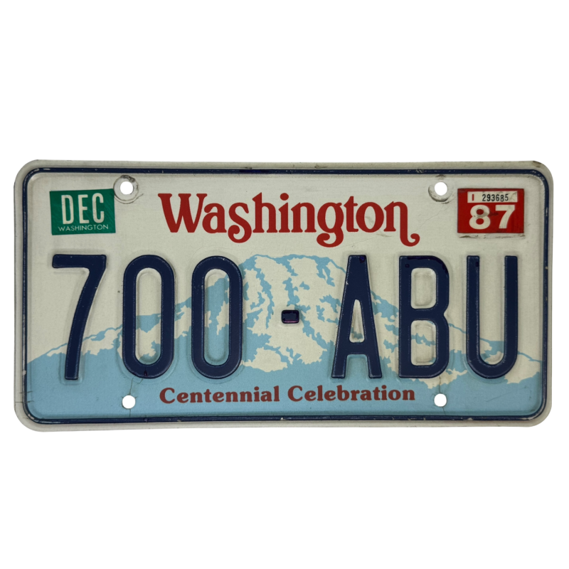 Washington rendszám Washington rendszám