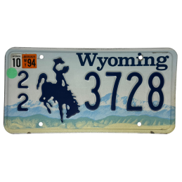 Wyoming rendszám