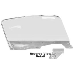 Door window left clear Fastback 64-66