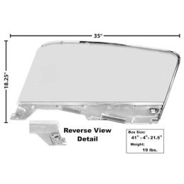 Jobb oldali ajtóüveg tiszta Fastback 64-66