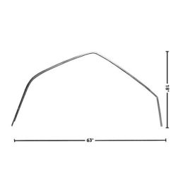 Dekoratív szalagtető él jobb Fastback 69-70