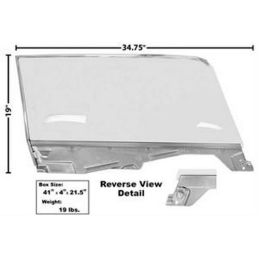 Bal oldali ajtó ablaka, átlátszó, Coupé 64-66