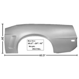 Komplett bal oldali panel, Cabriolet 69