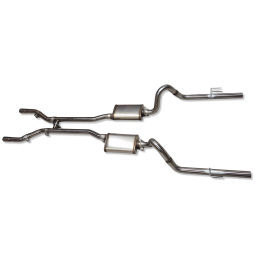 2,5"-os Magnaflow-szerű kipufogórendszer, 64-70-es rozsdamentes acél