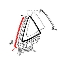 Tömítés a jobb hátsó oldalablakhoz 64-68