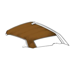 Coupé tetőkárpit, barna, 1965-1968