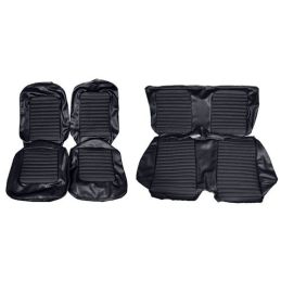 Convertible seat covers black complete 66