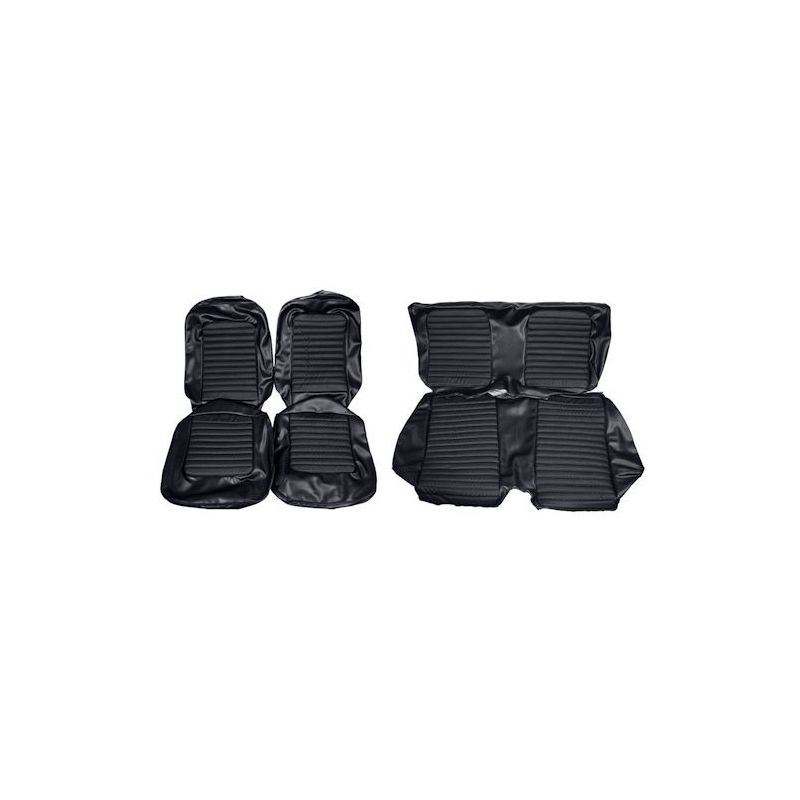 Convertible seat covers black complete 66